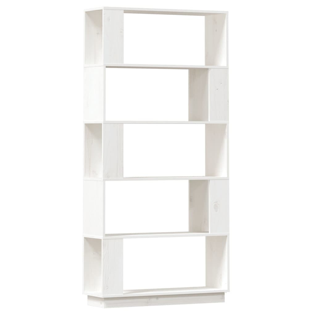 Libreria/Divisorio Bianco 80x25x163,5 cm Legno Massello di Pino