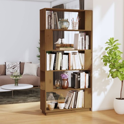 Libreria/Divisorio Miele 80x25x163,5 cm Legno Massello