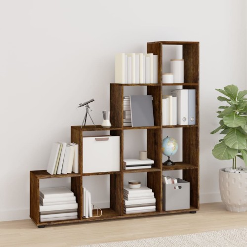 Libreria a scala in rovere naturale 145x145 cm