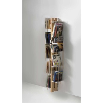 Pezzani Libreria da parete verticale piccola di design moderno