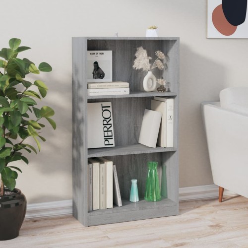 Libreria Grigio Sonoma 60x24x109 cm in Legno Ingegnerizzato