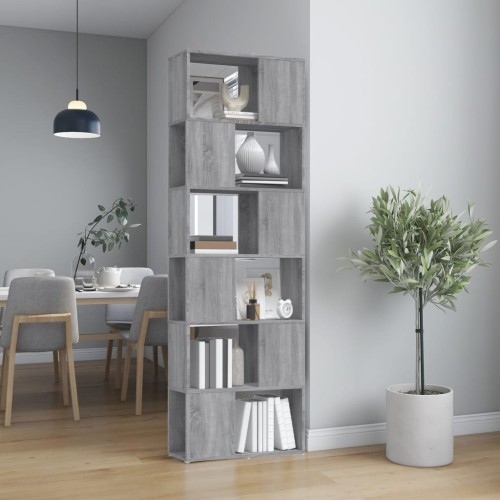 Libreria/Divisorio Grigio Sonoma 60x24x186 cm