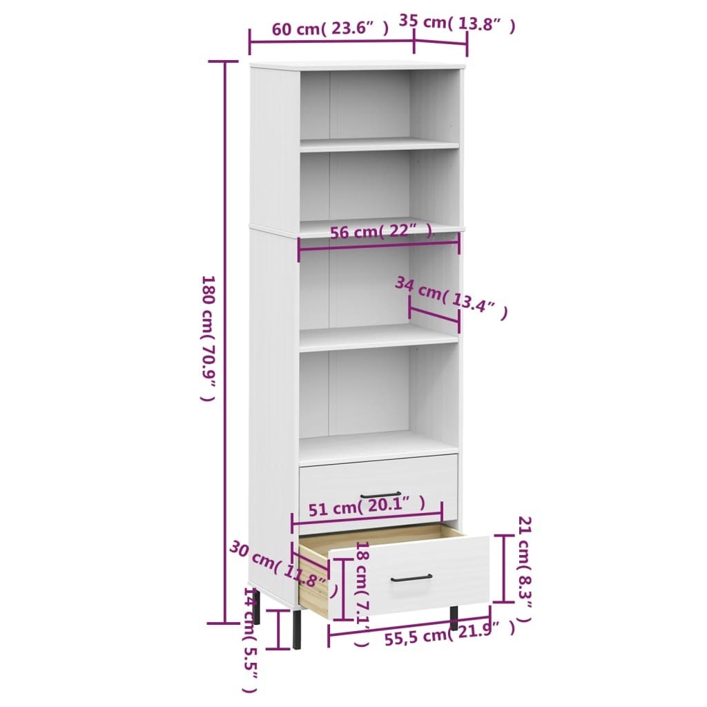 Oslo scaffale verticale