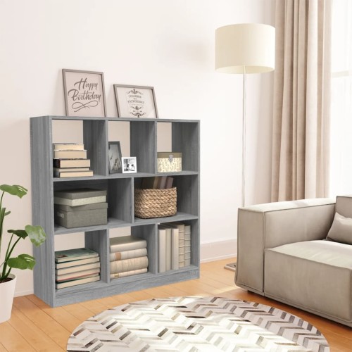 Libreria Grigio Sonoma 97,5x29,5x100 cm in Legno Multistrato