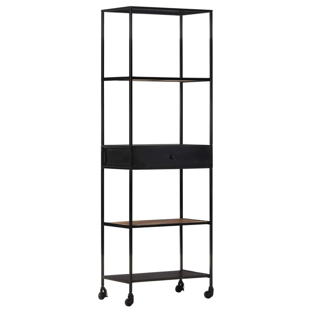 Libreria Marlow H180cm metallo nero e quercia chiara