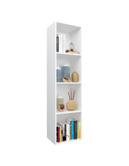 Libreria / Mobile TV Bianco 36x30x143 cm in Legno Multistrato