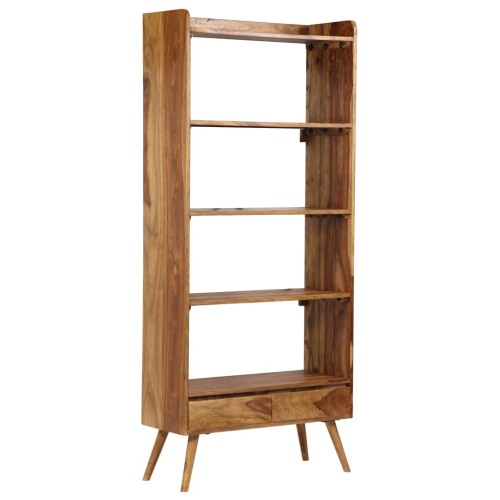 Libreria in Legno Massello di Sheesham 75x30x170 cm