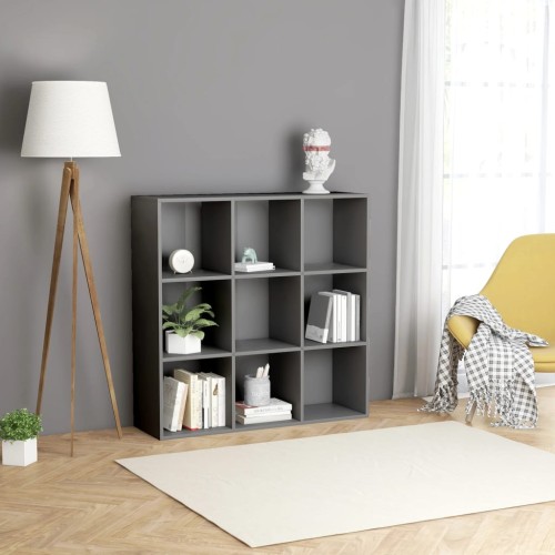 Libreria Grigia 98x30x98 cm in Truciolato