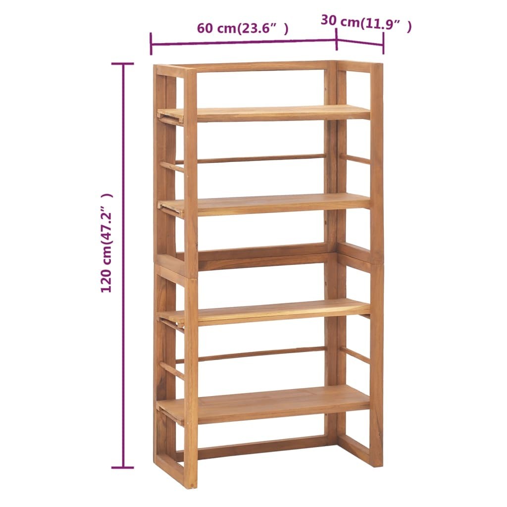 Scaffale 60x30x120 cm in Legno Massello di Teak