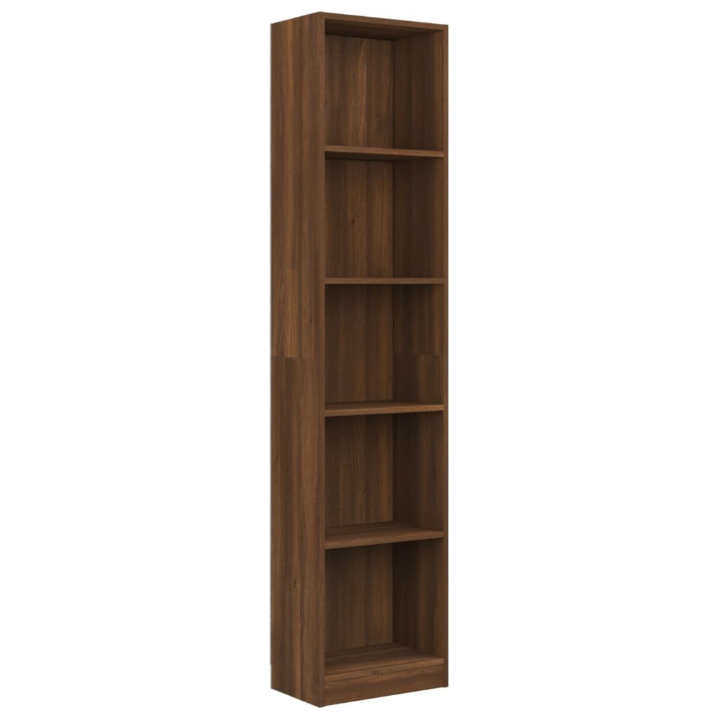 Libreria a Scala Rovere Marrone 142 cm in Legno Multistrato