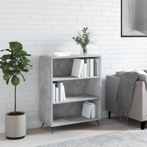 Libreria Grigio Cemento 69,5x32,5x90 cm in Legno Multistrato