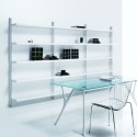 Scaffalatura libreria a muro in acciaio design moderno Astryd 7