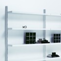 Scaffalatura libreria a muro in acciaio design moderno Astryd 7