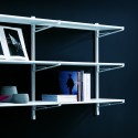 Scaffale libreria a muro in acciaio design moderno Melker 24