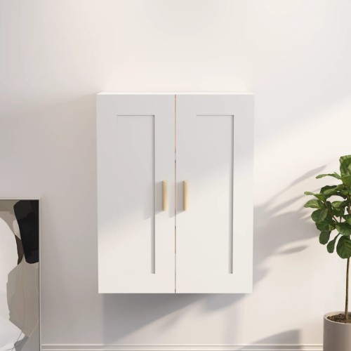 Mobile a Parete Bianco 69,5x32,5x90 cm in Legno Multistrato