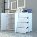 Credenza per cucina moderna in MDF bianco Surf B