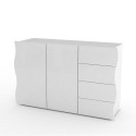 Credenza per cucina moderna in MDF bianco Surf B