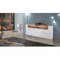 Credenza design moderno in MDF bianco lucido Krisen Maple