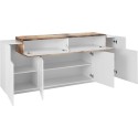 Credenza design moderno in MDF bianco lucido Krisen Maple