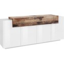 Credenza design moderno in MDF bianco lucido Krisen Maple