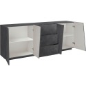 Credenza moderna Annabel 4A/3C Slate