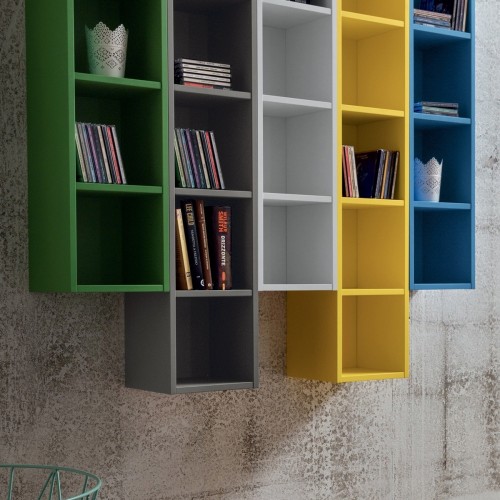 Libreria da parete multicolor modulare Eloise