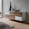 Madia sospesa design moderno in legno Mikko