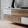 Madia sospesa design moderno in legno Mikko