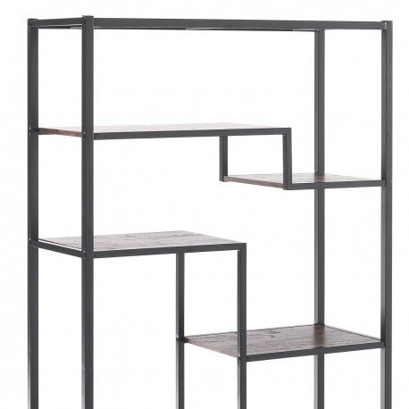 Scaffale libreria in metallo e legno Unisocom