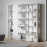 Libreria moderna per salotto di design Inedditah D finitura BIANCO FRASSINO