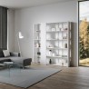 Libreria moderna per salotto di design Inedditah D finitura BIANCO FRASSINO