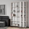 Libreria lineare a muro moderna Inedditah E-Small finitura BIANCO FRASSINO