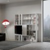 Libreria con porta tv per salotto Inedditah H finitura BIANCO FRASSINO