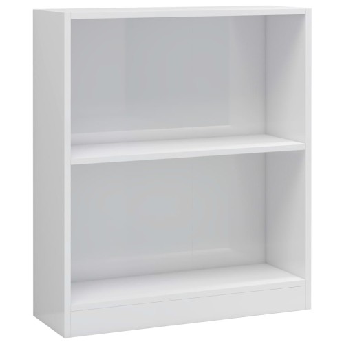 Libreria arredamento 60 cm - metallo bianco - 2 livelli