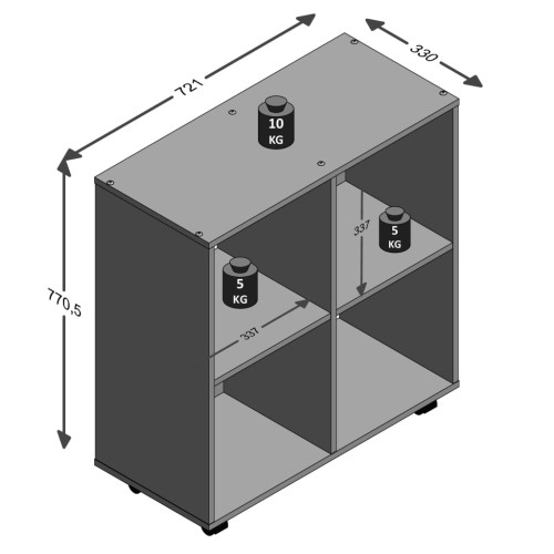 Scaffale Mobile In Metallo con Ruote, Libreria A 4 Strati Aperta Su  Entrambi I Lati per Bambini, Studenti Che Studiano In Camera Da Letto,  Soggiorno, Casa, Scuola : : Casa e cucina