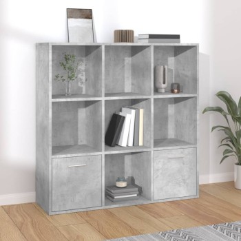 Lechnical Libreria Grigio Cemento 98x30x98 cm in  Truciolato,Libreria,Librerie per Soggiorno,Libreria Scaffale,Libreria  Moderna