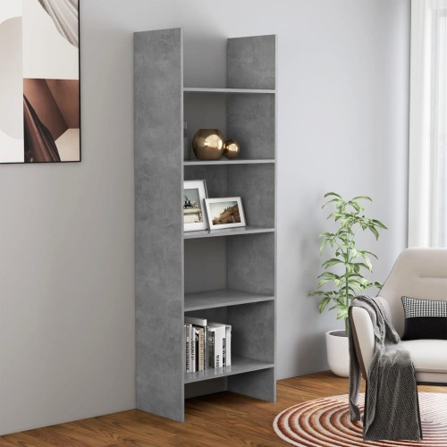 Libreria Grigio Cemento 60x35x180 cm in Truciolato