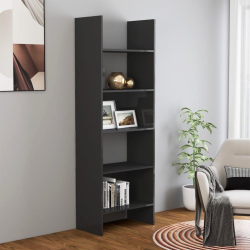 Libreria Grigio Lucido 60x35x180 cm in Truciolato