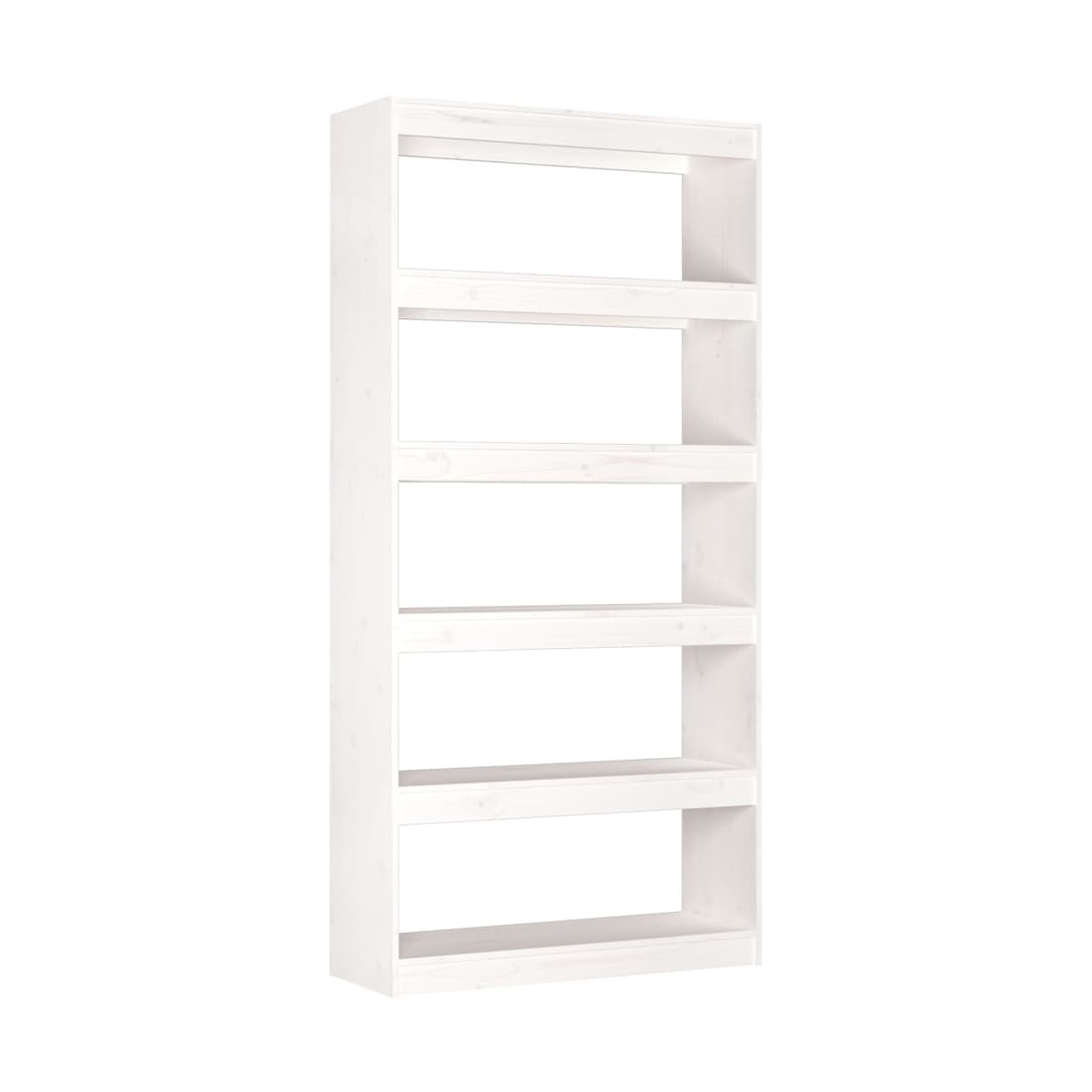 Libreria/Divisorio Bianco 80x30x167,4 cm Legno Massello di Pino